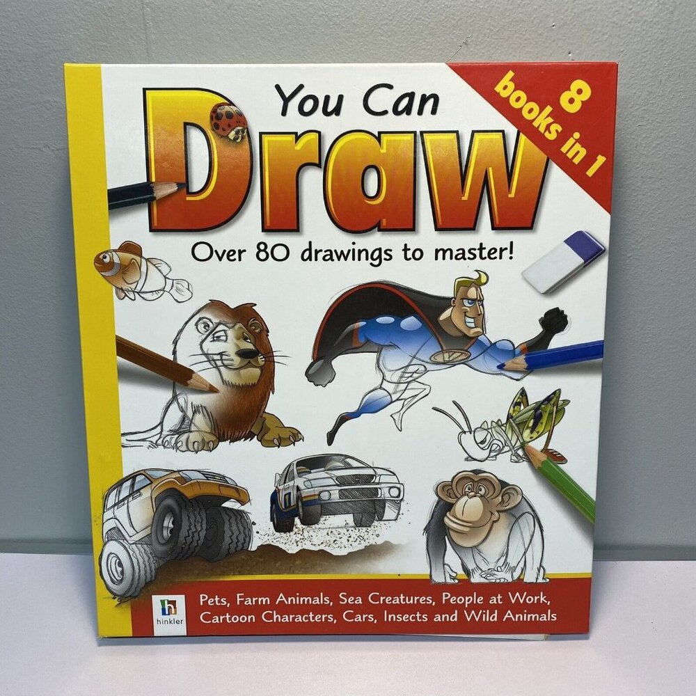 You Can Draw Pets Cars Farm Animals Sea Creatures Insects Cartoon Characters New - Picture 1 of 6